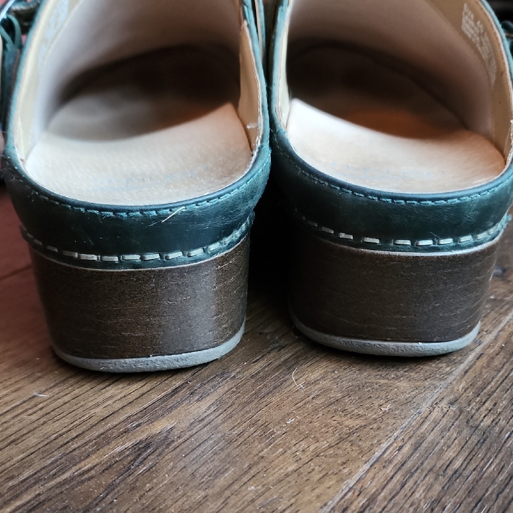 Dansko Olive Leather Slip-Ons - Picture 6 of 7